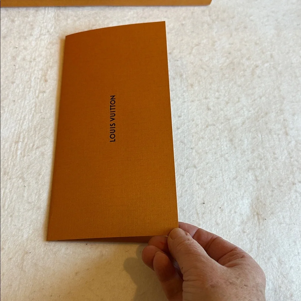Louis Vuitton Authentic Box with Portfolio & Ribbon